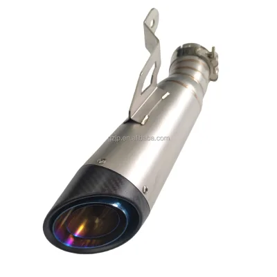 New Stainless Steel + Carbon Fiber Motorcycle Exhaust Muffler 1000RR Straight Pipe High Performance Retrofit/Upgrade for