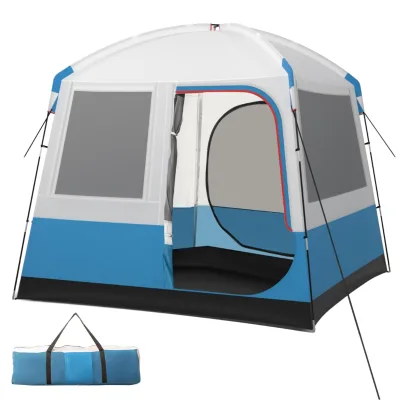 Square Outdoor Camping Tent, Large Space Panoramic Breathable Tent, Park Picnic Parent-child Tent