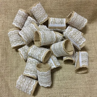 Burlap Napkin Rings for Country Wedding