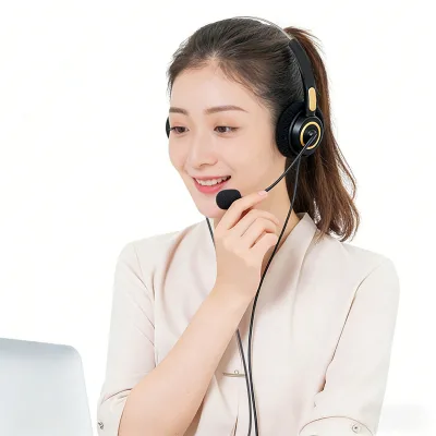 Dairle Wired Call Center Headset with Microphone 3.5mm & Type-C Business Office Headphone for PC Laptop Phone Customer Service