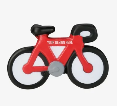 Durable High Quality Custom Logo Bicycle Shaped PU Foam Stress Relief Squeeze Fidget Toy Promotional Giveaway Gift
