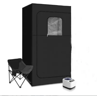 Springrain Durable Sauna Tent & Box with 2.6L Steamer Remote Control Folding Chair 100% Polyester Easy to Install