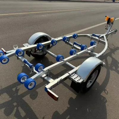 Galvanized Marine Boat Trailer Dual Axle Heavy Duty Boat Yacht Transport Trailer