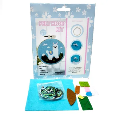 Beginner Cross Stitch Kit for Kids Needle Point Starter Sewing Set with Instructions and Patterns for Young Stitchers