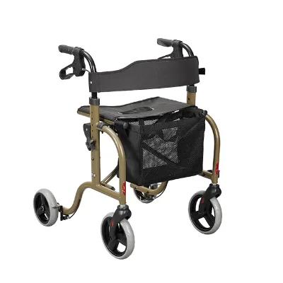 Rollator with Detachable Handles and Four Wheels for Improved Maneuverability