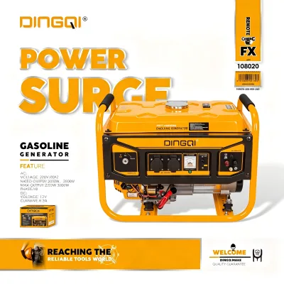 7KW 8.75KVA Single Phase 220V 50Hz 4-Stroke Air Cooled Gasoline Generator Dual Recoil & Electric Start High Temp Resistant