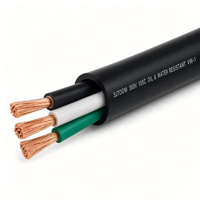For SJTOOW Solid Tinned Copper Flexible Portable Cord 300V 105C Oil & Weather Resistant TPE Insulated Power Cable