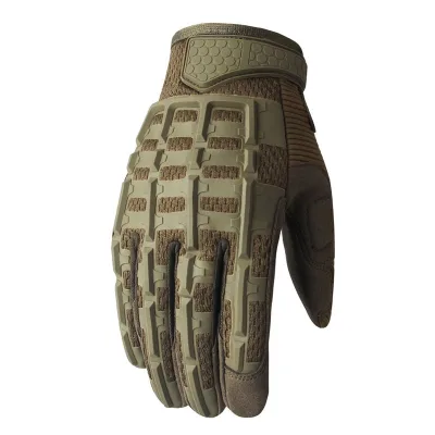 Mountaineering Protection Green Full Finger Tactical Hard Knuckle Nylon Sports Gloves Summer Daily Non-Slip Windproof Unisex