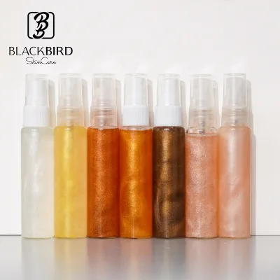 OEM/ODM Build Your Own Brand Body Glitter Glow Shimmer Face Mist Liquid Setting Spray Toners