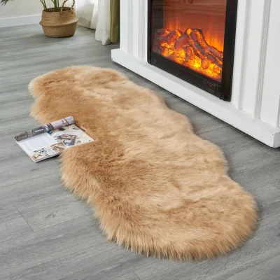 Soft Fur Artificial Fake Sheepskin Area Rugs Fluffy Carpet Floor Mat