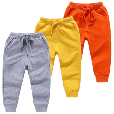 Unisex Toddler Jogger Pants Kids Cotton Elastic Waist Jogger Drawstring Casual Sweatpants Athletic Pant