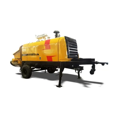New 50m3/h Small Diesel Engine & Motor Trailer Mounted High Efficiency Concrete Pump HBT5008C-6Y/HBT5008C-5S with 100m Pipeline