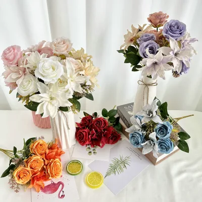 OBM OEM ODM Peony Silk Flowers Peony Artificial Flower for Living Room Photography Props Wedding Arch Decoration