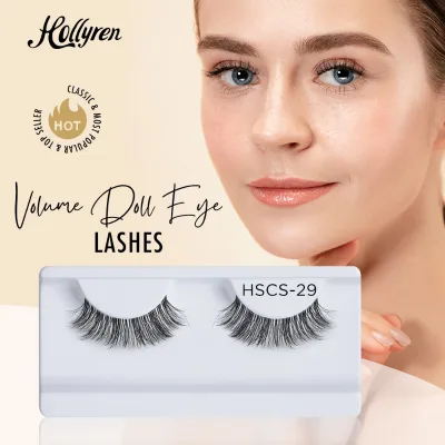 Custom Logo Faux Cils 3d Humain En Gros Lash Trays Wholesale Lash Vendors Wholesale Full Strip Lashes