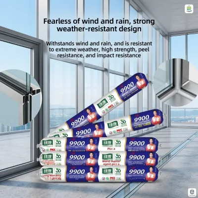OEM Available Green Health 9900 Neutral Curing Single Component Silicone Sealant Sausage Type UV-Resistant Woodworking Window
