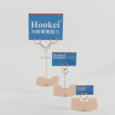 Modern Metal Sign Clamps Price Label Tag Holders Stable Table Number Stand Name Card Holder Small Quantity Order Accepted