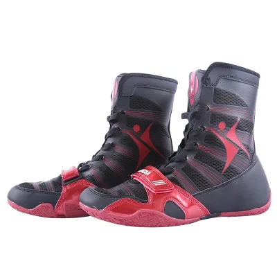 High Quality OEM Manufacture Custom Logo Wrestling Shoes Professional Training Boxing Shoes Custom Boxing Fight Shoes for Men