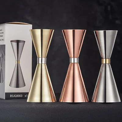 Custom Double-Headed Stainless Steel Cocktail Jigger Modern Japanese Style Accurate 30/60ml Measures with Customizable Logo