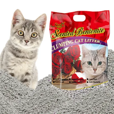 SINOFIZ a High Quality Dust-free Ball Bentonite Cat Litter Rose Scented Cat Litter Deodorant 5L 10L