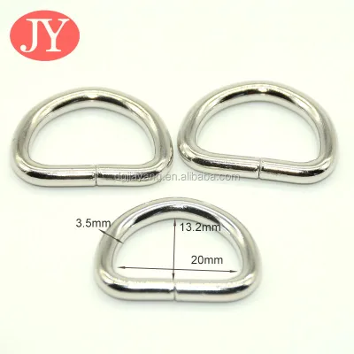 Metal Solid Brass Plated Dee D Ring for Webbing Belt