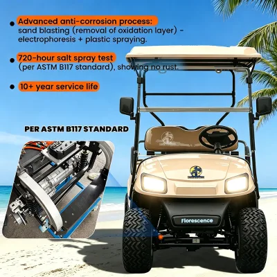 Fast Shipping High Performance White 4 Seater Electric Golf Buggy Off Road Lithuim Battery Cart for Luxury Resorts & Hotels