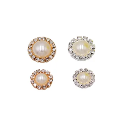 Hight Quality Hot Sales Custom Clear Rhinestone Round Clothes Button