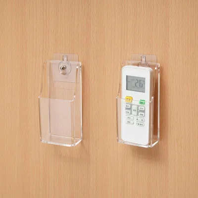 GREENSIDE TV and air Conditioner Remote Control Storage Box, Wall-mounted Acrylic , Transparent Rack Without Drilling