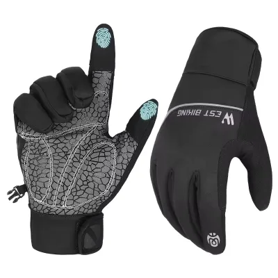 Winter Waterproof Full-Finger Riding Gloves for Ski Scooter Bike Bicycle Cycling Touch Screen Compatible Windproof Heated
