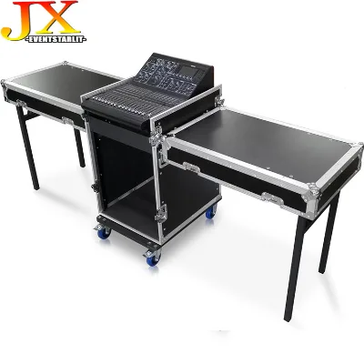 14u Aluminum Flight Case Box Rackmount Transport Case Dj Mobile Bar Flight Case Custom Plywood With Wheels