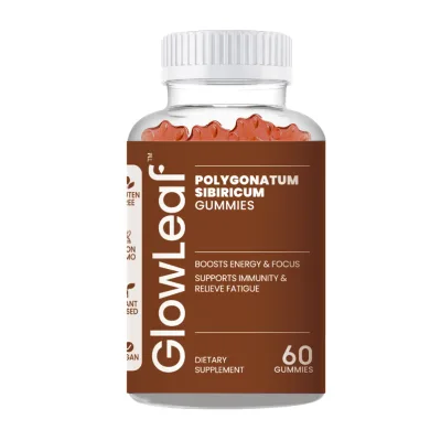 GlowLeaf Vegan Polygonatum Sibiricum Maca Gummies Adult Private Label Immune Support Energy & Sleep & Memory Support