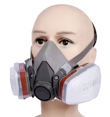 ABEK filter silicone gas mask with different cartridges