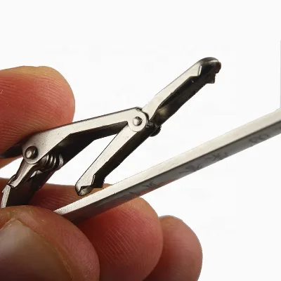 Wholesale Custom Silkscreen Printed Logo Zinc Alloy Tie Clips for Tie