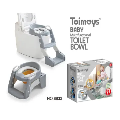 Convenient Cross-Border Kidsren's Portable Toilet Seat Foldable PP Ladder with Color Box for Children