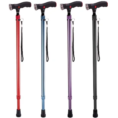 Wholesale Medical Adjustable Aluminum Walking Assistance Cane Foldable Walking Cane Gun