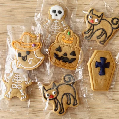 Wholesale Handmade Ghost Festival Party Decoration Christmas Halloween Pumpkin Gingerbread Man Sweet Bulk Bag Cookies