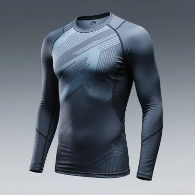 Sublimation Printing Training Rash Guard Compression Shirts Wholesale Jiu Jitsu Custom Men Quick Dry Plus Size T-Shirt Rashguard