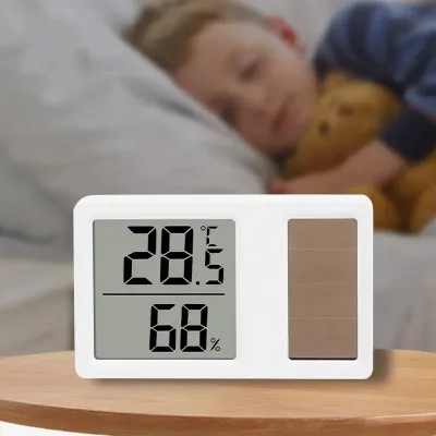 Solar Kitchen Household Digital Thermometers Indoor Outdoor Humidity Sensors Temperature Gauge Household Home Thermometer