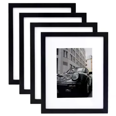 Modern A4 Size Simple Wood Frame Black Picture Certificate for Home Use Wall Mountable or Freestanding Wall Hanging Art Print