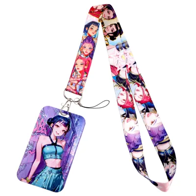 LINDA K-pop Demon Hunters Lanyards for Key Anime Neck Strap for Card Badge Keychain Holder Diy Hanging Rope Keyring Gifts