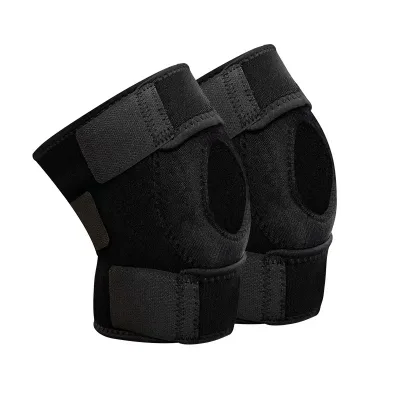 Knee Brace Wrap Support Breathable Neoprene Open-Patella Stabilizer with Adjustable Strapping