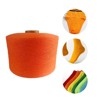 GRS Certified Recycled Knitting and Weaving Yarn Customised Recycled Cotton Blended Yarn for Socks Knitting Machine