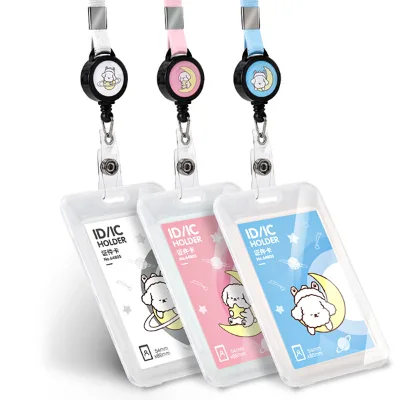 High Quality PP Hard Plastic Double-Sided Transparent Display Cardholder Wholesale Work ID Card for Employee & Badge Accessories