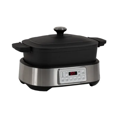 OEM Logo 5.5L Multi-purpose Rice Cooker Large Crockpot Electric Multifunction Stew Pot Non-stick Coating Slow Cooker Rice Cooker