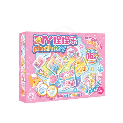 Mr. Toy Soft Rubber Cat Paw Cheese Girl DIY Craft Kit Creative Science Engineering Stress Relief Squeeze Toy Packaged Sets Small