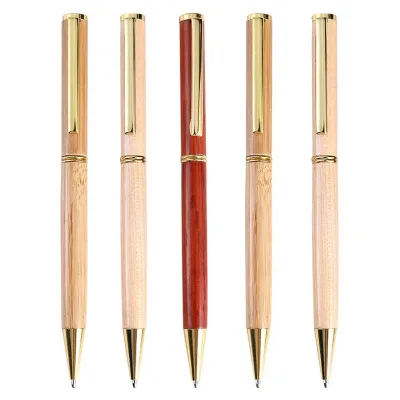 Promotional Customized Natural Bamboo Pen Engraved Eco Friendly Wood Ballpoint Pens With Logo
