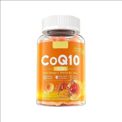 Healthcare Food CoQ10 Natual Orange Flavor Gummies Herbal Supplements Cellular Energy Immnue & Antioxidant Health
