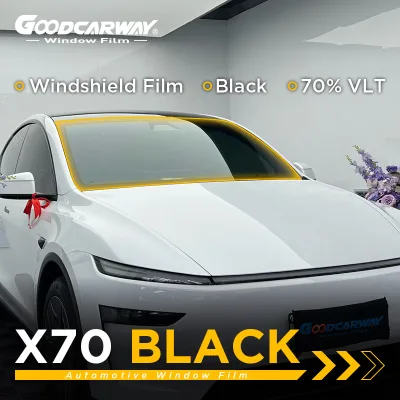 NANO-70BK Stable Black Shade Heat Insulating Window Film High Definition for Automotive Glass
