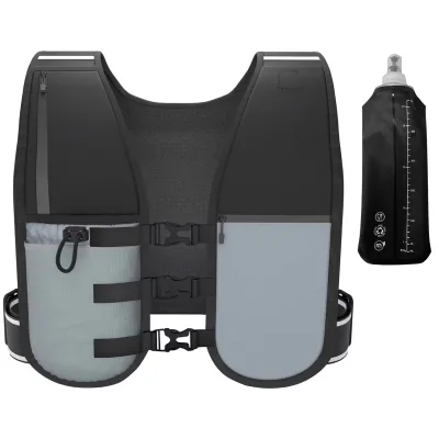 Factory in Ready Stock Custom Logo Mobile Zip Pocket Reflective Running Vest Phone Holder for Running