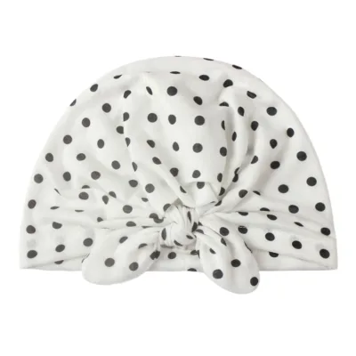 Cheap Price Kids Soft Hospital Hat Infant Baby Girls Polka Dot Knot Turban Hat
