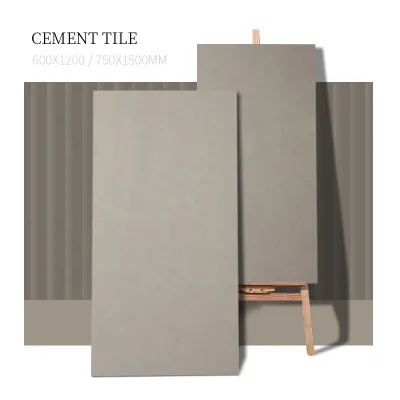 24x48 Wabi Sabi Style Grey Micro Cement Porcelain Tile Kitchen Bathroom Living Room Wall Ceram Floor Tile